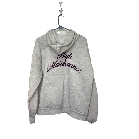 Harper & Ivy Popover Super Soft Plush Hoodie Bow Detail “High Maintenance” SizeM - Picture 2 of 7